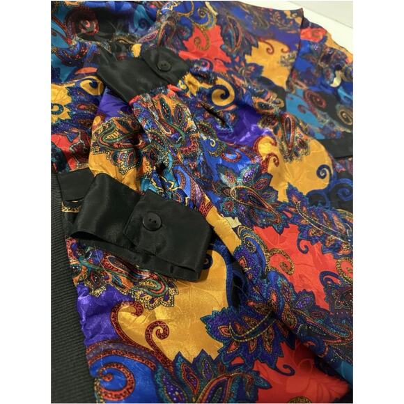 Vintage Notations Top Womens 18W Paisley Satin Blouse 90s - Picture 4 of 9